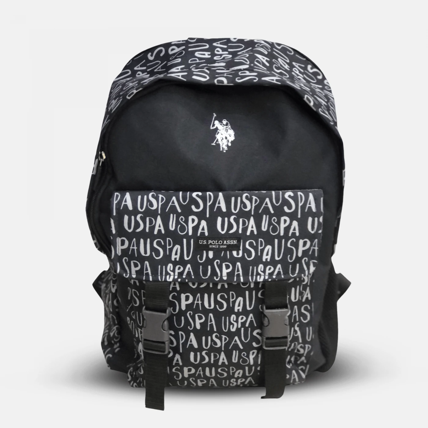 U.S. Polo Çanta Siyah Yazı Desenli